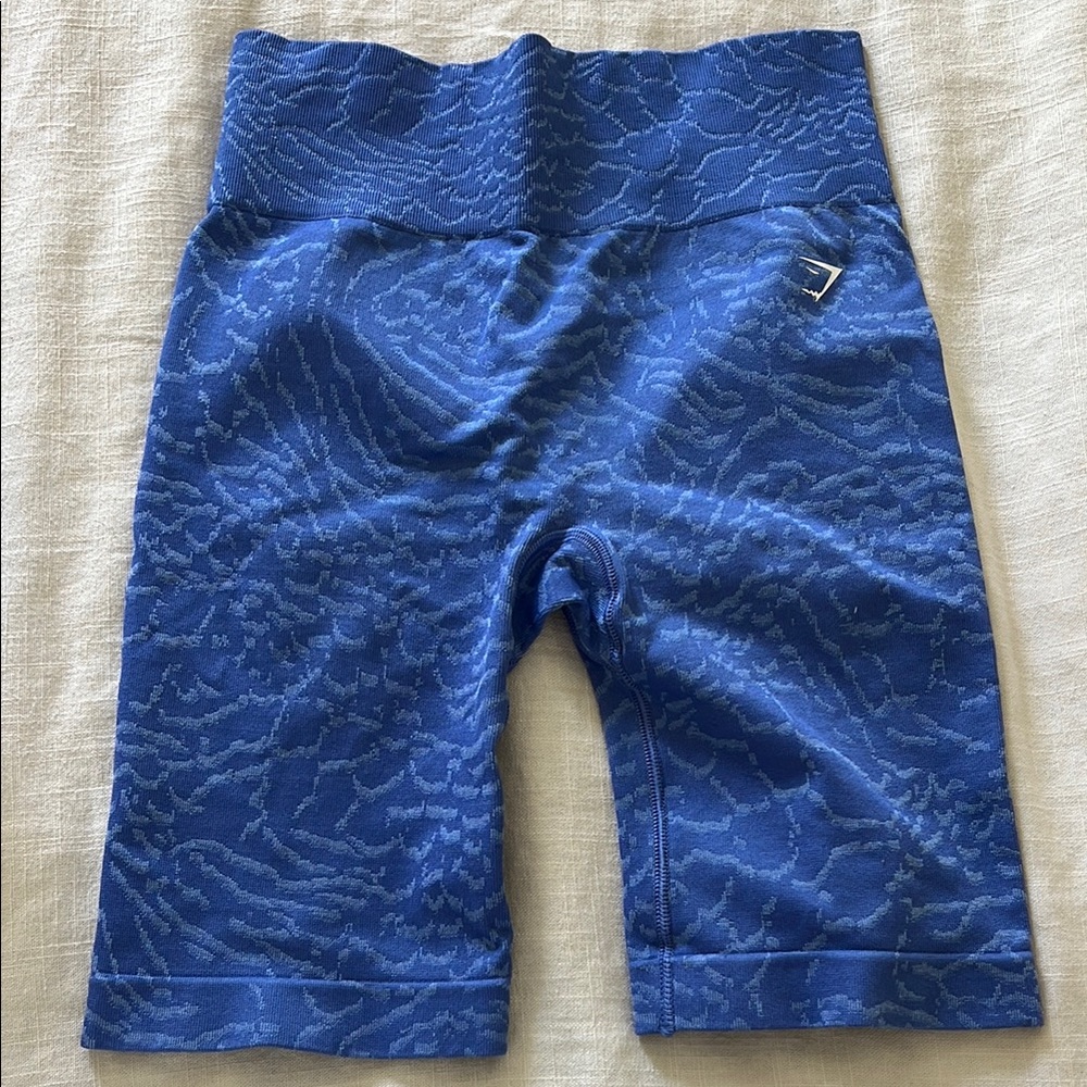 Blue Patterned Kids Shorts